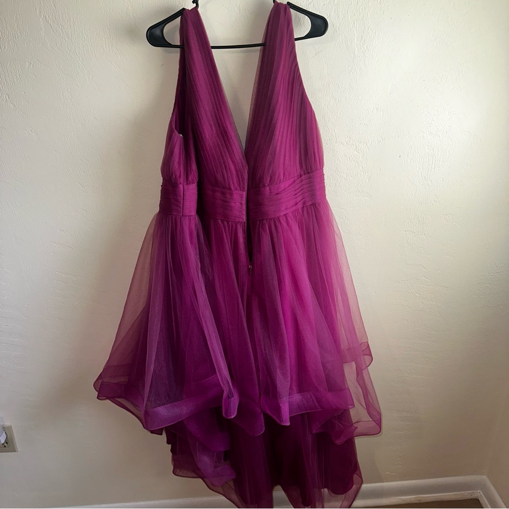 JJs House Magenta Tulle Gown - Picture 6 of 10